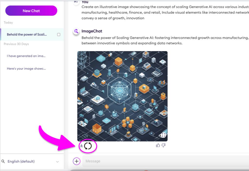 ImageChat Image Regeneration Feature